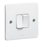 730024 - 2GANG 1WAY SWITCH 10A -WHITE - LEGRAND