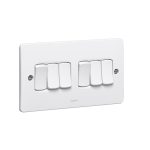 730006 - 6GANG 2WAY SWITCH 10A -WHITE - LEGRAND