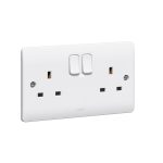 730076 - 13A 2 GANG SWITCHED SOCKET W/O INDICATOR LAMP -WHITE - LEGRAND