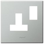575091  (CANCELLED END OF 2018)  13A SWITCHES SOCKET OUTLET PLATE PEARL ALU