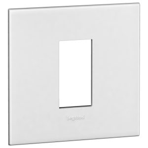 575200 1 GANG 1 MODULE SQUARE PLATE WHITE