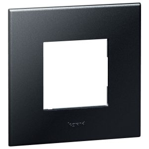 575212  1 GANG 2 MODULE SQUARE PLATE GRAPHITE
