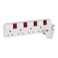698474 - EXTENSTION 4GANG 5MTR 13A UNIVERSAL WITH INDIVISUAL SWITCH - LEGRAND
