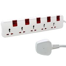 698475 - EXTENSTION 5GANG 5MTR 13A UNIVERSAL WITH INDIVISUAL SWITCH - LEGRAND