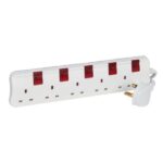 698515 - EXTENSION 5 GANG 13A INDIVIDUAL SWITCHED SOCKETS - 5M WHITE - LEGRAND