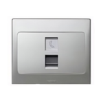283161 -  RJ 45 CAT 5E 1GANG COMPUTER SOCKET- SILVERM - MALIA