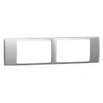 281906 -  PLATE 2X1 GANG -SILVER - MALIA