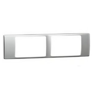 281906 -  PLATE 2X1 GANG -SILVER - MALIA