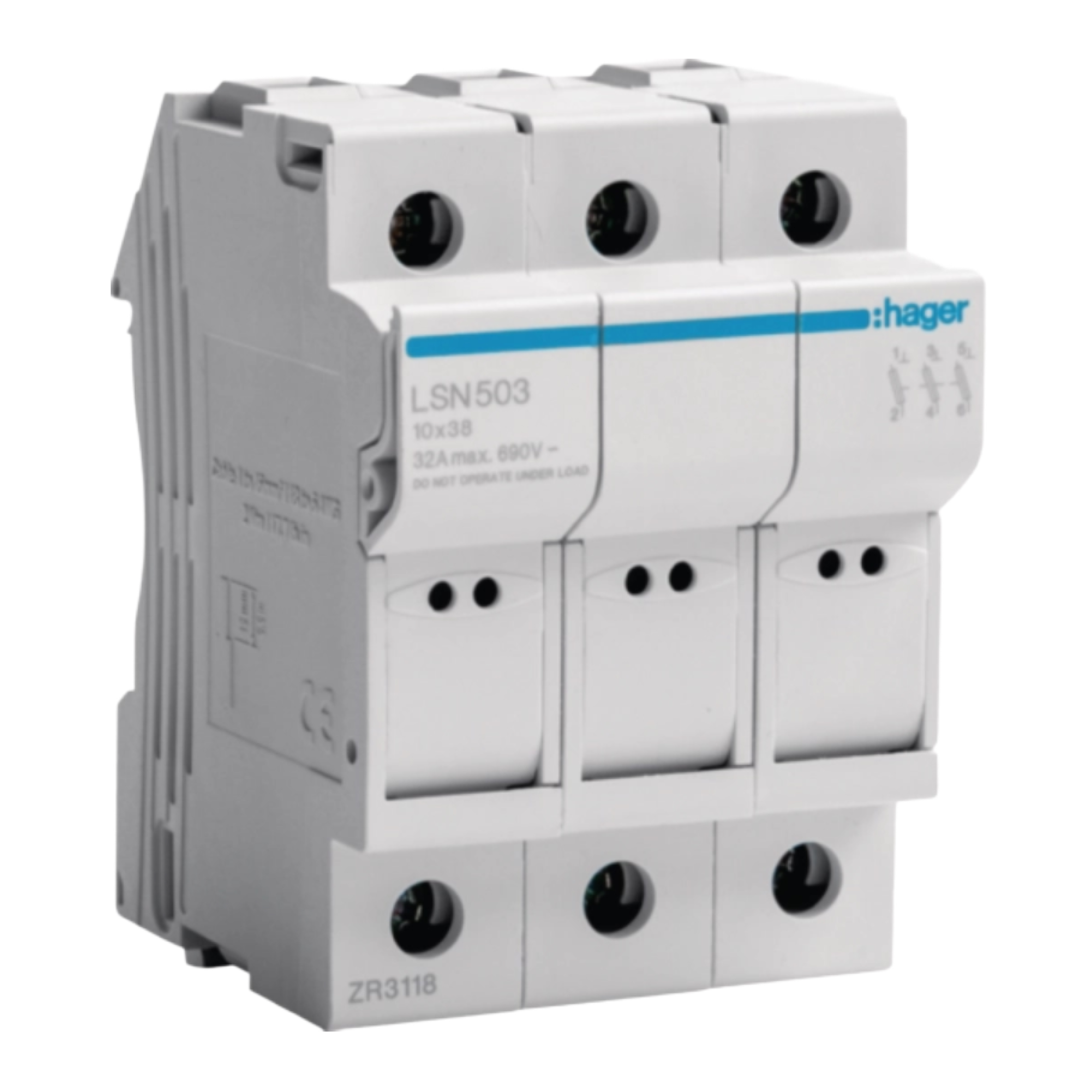 LSN503 FUSE CARRIER 3P 32A 690V 10.3 X 38 TP