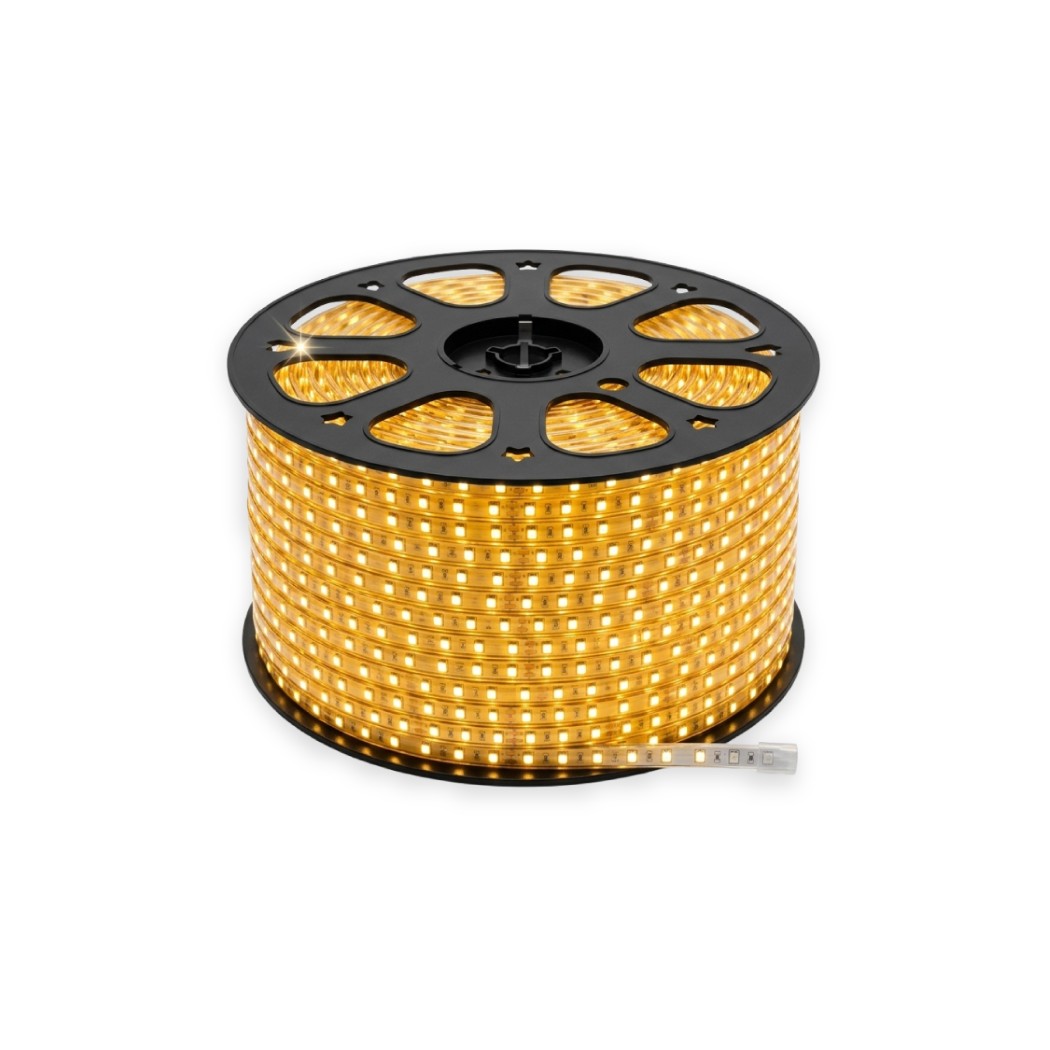 LED HIGH VOLTAG STRIP LIGHT, WIDTH 12MM, IP65- 2835- 50M/ROLL-
WARM LIGHT(2700K)