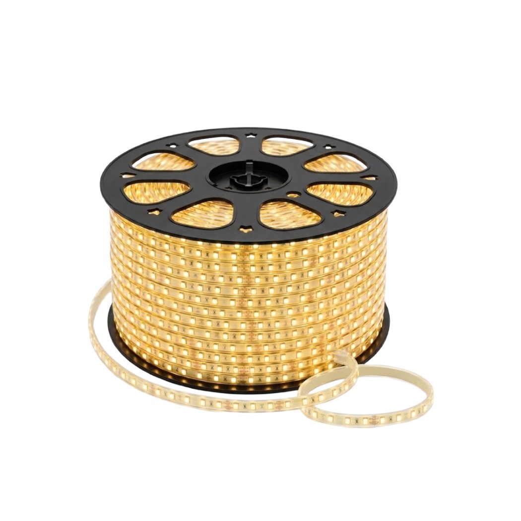 LED HIGH VOLTAGE STRIP LIGHT,WIDTH 12MM,IP65- 2835- 50M/ROLL-WARM LIGHT (3000K) BAVERIAN