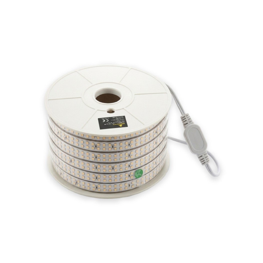LED HIGH VOLTAGE STRIP LIGHT, WIDTH 12MM, IP65 - 2835- AC220V/50Hz,50M/ROLL-GREEN - BAVERIAN