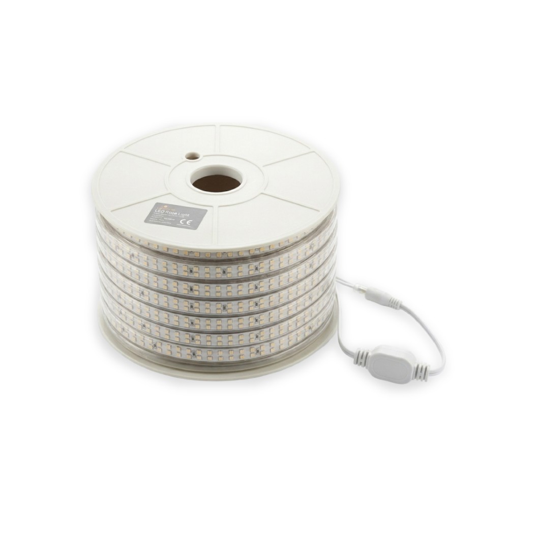 LED HIGH VOLTAGE STRIP LIGHT, WIDTH 12MM, IP65- 2835-AC220V/50Hz,50M/ROLL-RED - BAVERIAN