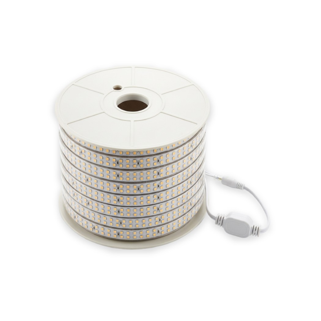 LED HIGH VOLTAGE STRIP LIGHT, WIDTH 12MM, IP65- 2835K- AC220V/50Hz,  50M/ROLL- GOLD YELLOW-BAVERIAN