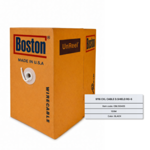 9116 CXL CABLE D.SHIELD RG-6 BLACK 100MTR - BOSTON