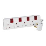 698514 - EXTENSION 4 GANG 13A INDIVIDUAL SWITCHED SOCKETS - 5M WHITE - LEGRAND