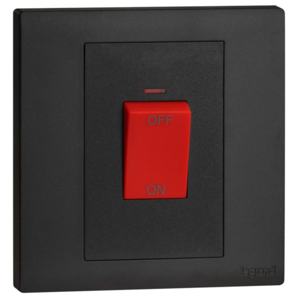MEC21029BL- 1G 1W 45A DP SW RED LED IND BL - LEGRAND - OBRIA