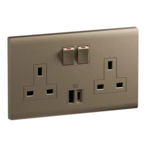 MEC33076RG- 2G BS 13A SP SSO+USB AC 27W RG - LEGRAND - OBRIA