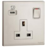 MEC33093CH- 1G BS 13A SP SSO+ USB C 18W CH - LEGRAND - OBRIA