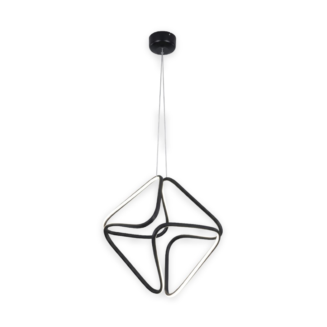 77W IP20 RATED DESIGNED MODERN LED CHANDLIERBLACK COLOR 40XH120CM 2700K - BAVERIAN