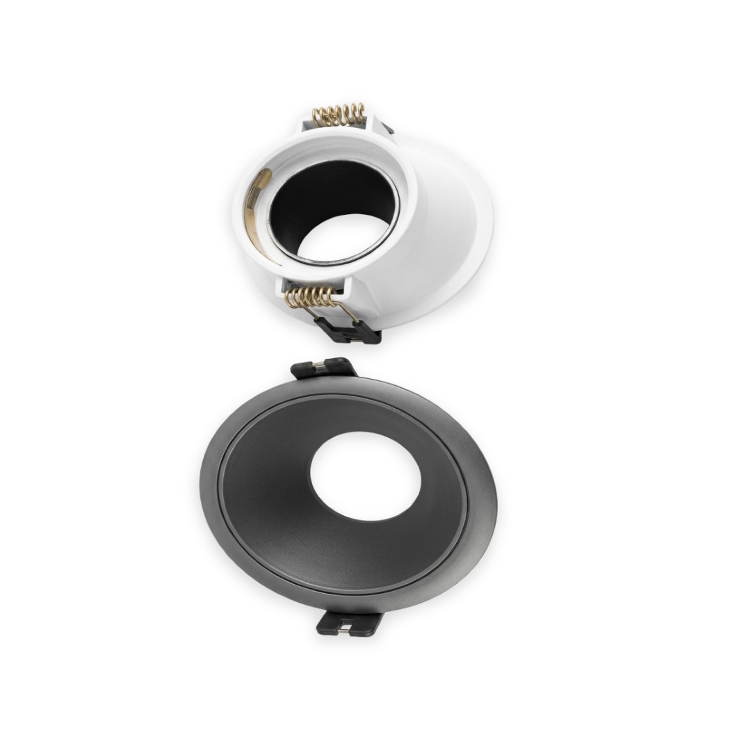 CPZ-JHGU10F BK - FRAME ALUMINUM BLACK  FOR GU10 / MR16  LAMP - CAPRAZZE