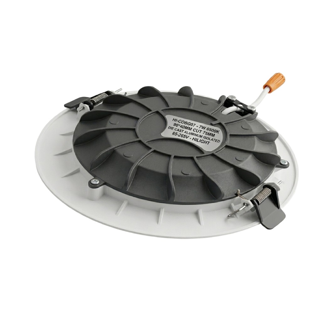 HI-COBG07 - 7W 6500K 90*40MM CUT 75MM DIE CAST ALUMINUM ISOLATED 85-265V - HILIGHT