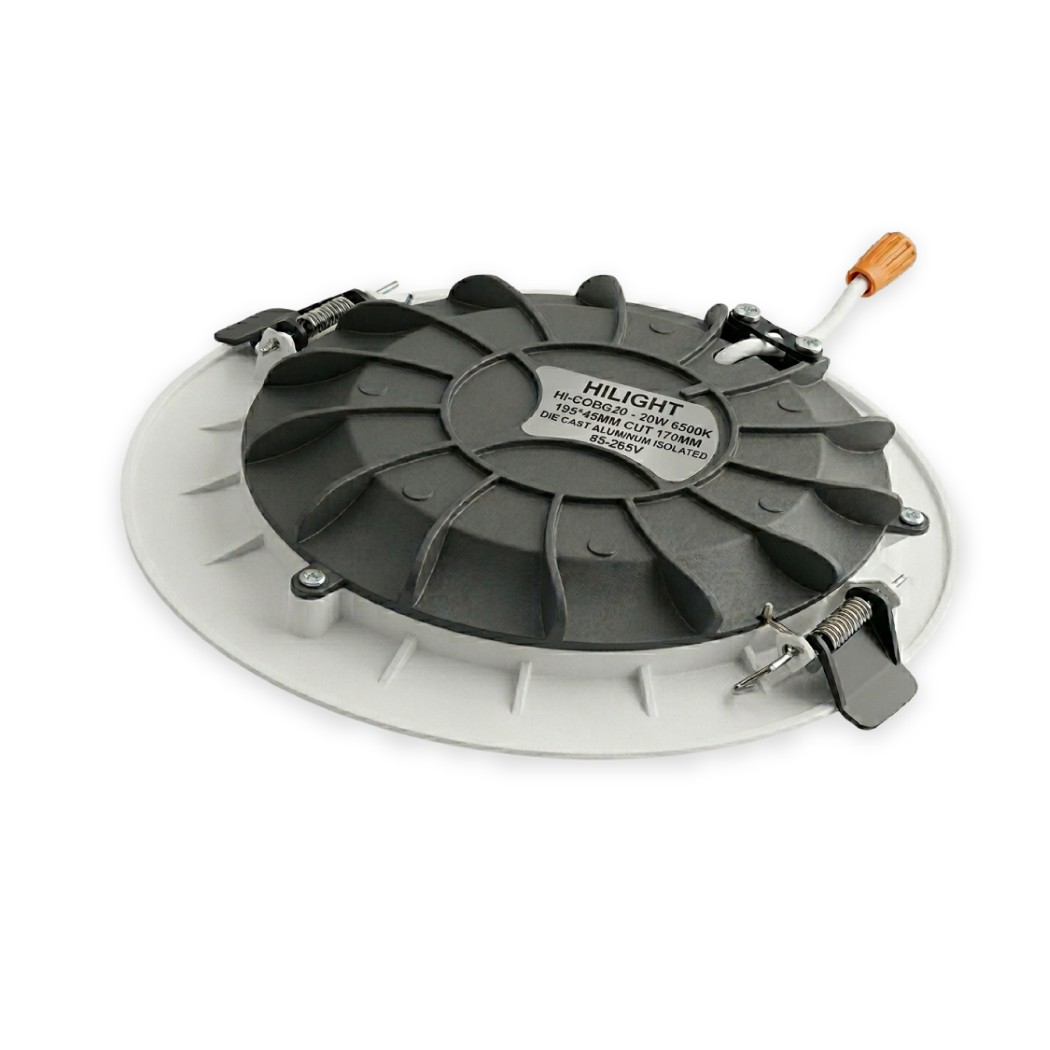 HI-COBG20 - 20W 6500K 195*45MM CUT 170MM DIE CAST ALUMINUM ISOLATED 85-265V - HILIGHT