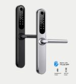 Silver/Black Aluminum Door Lock 303×W43mm