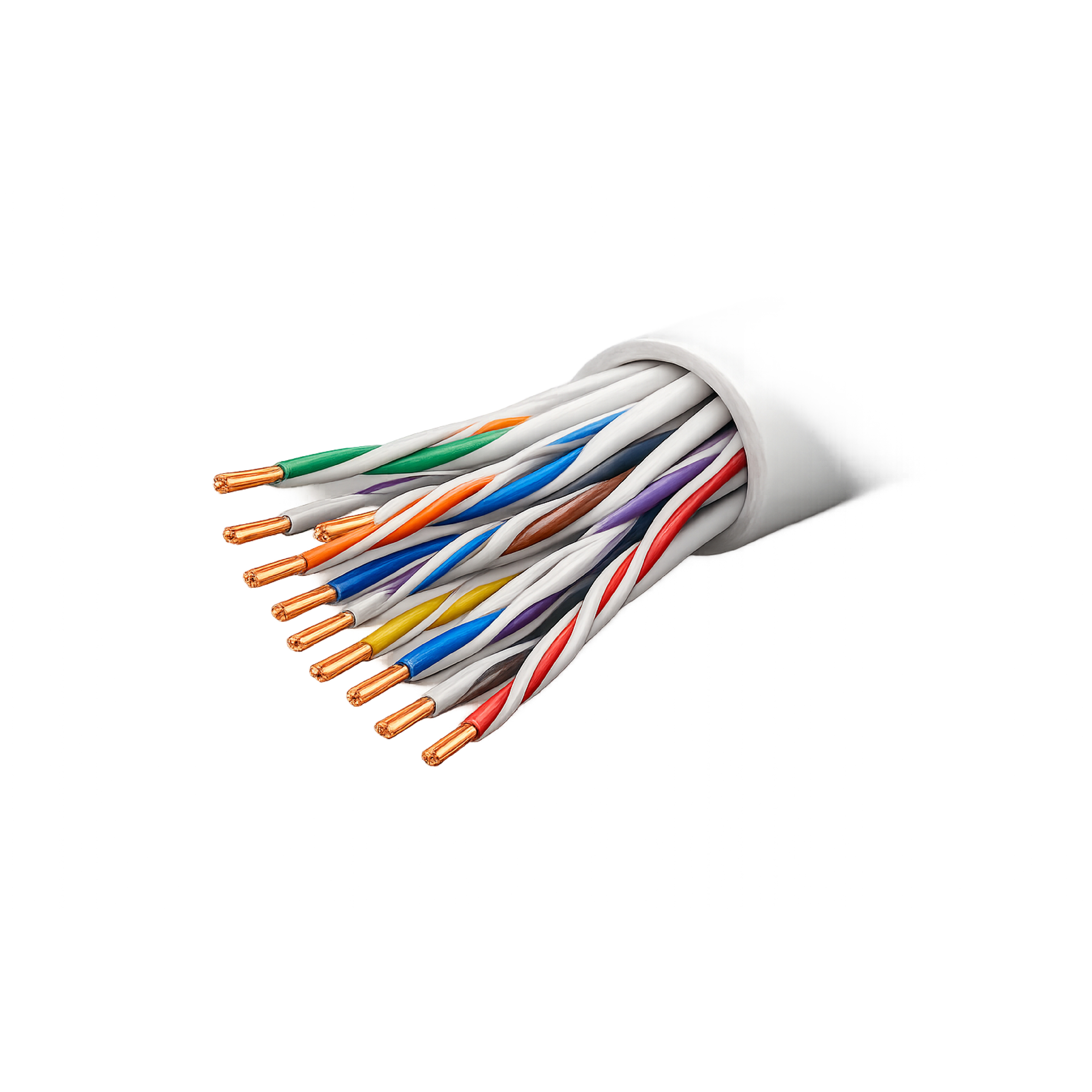 8 x 2 x 0.5 - 8 PAIR TELEPHONE CABLE TCU/PVC/PVC - ROLL 90YRD